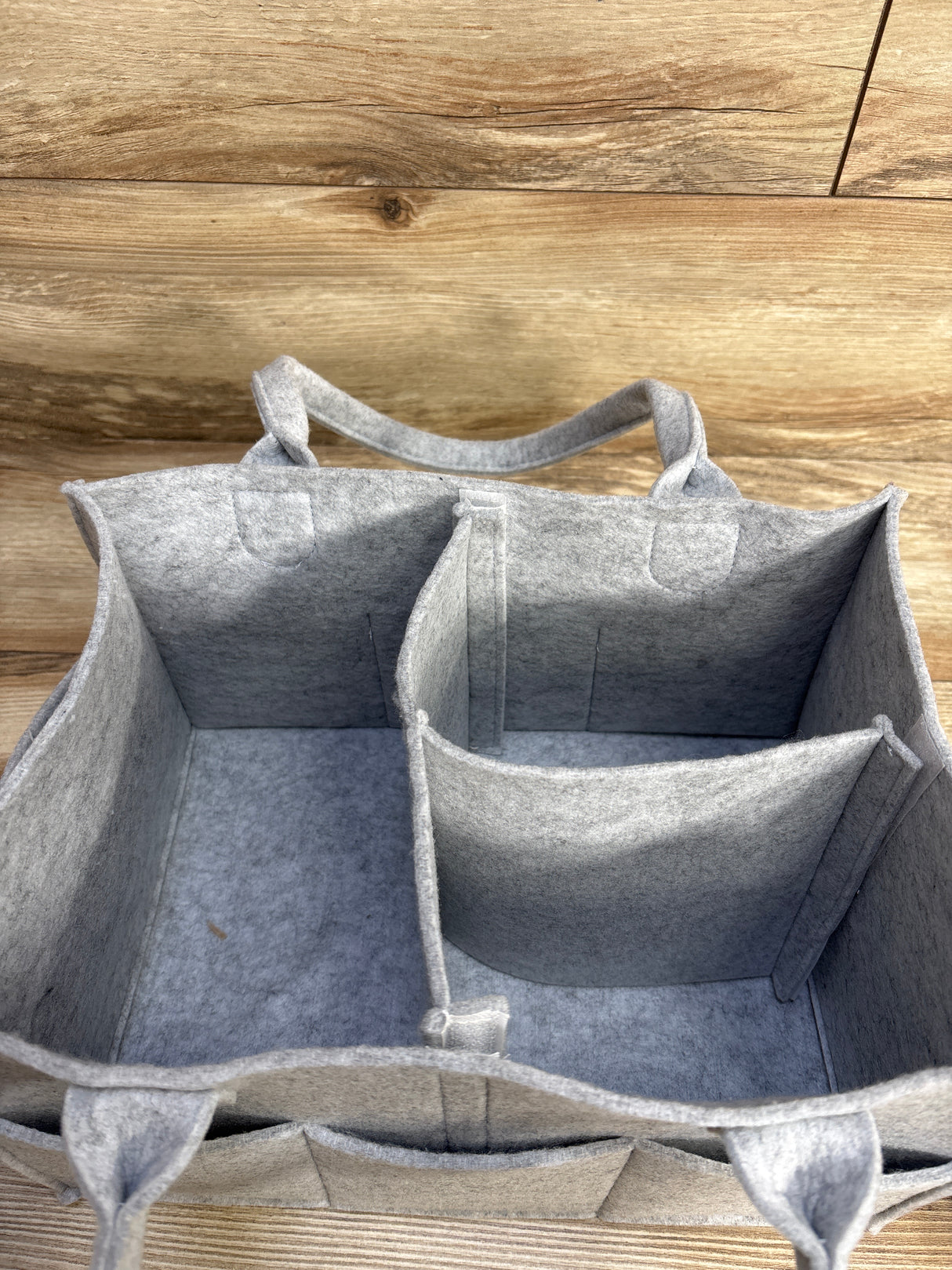 Parker Baby Co. Diaper Caddy, Grey Felt