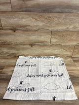 Dream Big Little One Swaddle Blanket - White