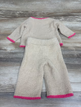 Carter's 2pc Knit Fuzzy Sweater & Pants Set Tan sz 6m