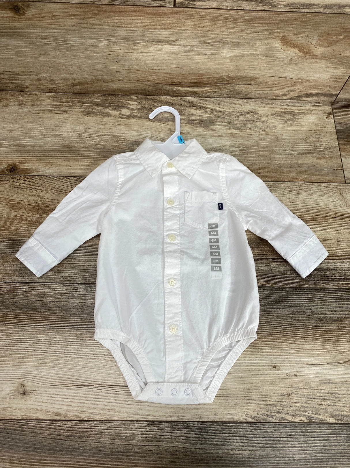 NEW OshKosh Button-Up Bodysuit White sz 6m