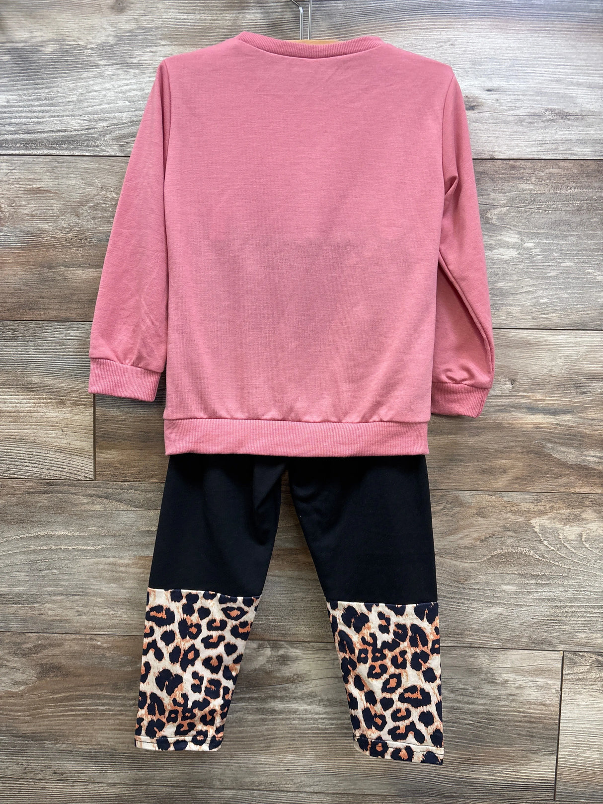 2pc Mini Girl Sweatshirt & Leggings Pink sz 4-5T - Me n Mommy To Be