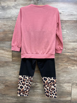 2pc Mini Girl Sweatshirt & Leggings Pink sz 4-5T - Me n Mommy To Be