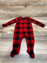 Old Navy Buffalo Check Blanket Sleeper Red sz 6-9m