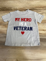 Sonoma My Hero Is A Veteran Shirt Grey sz 3T