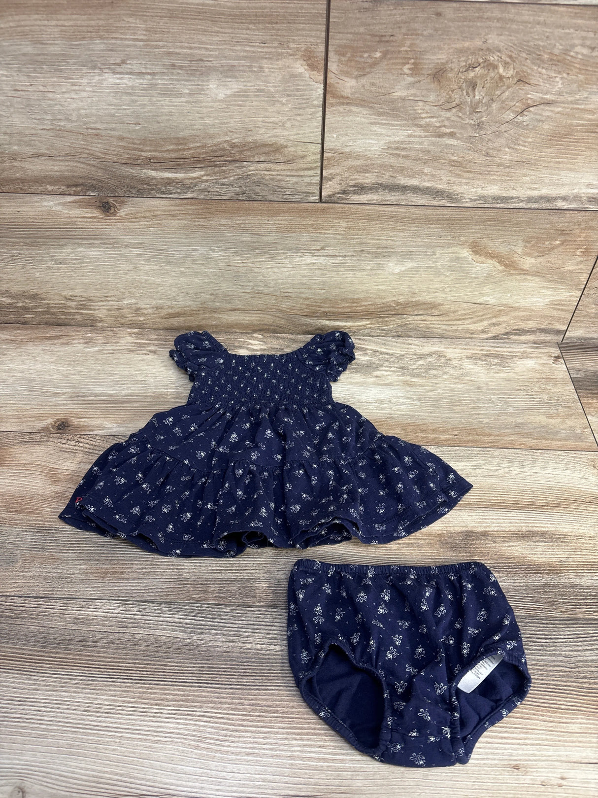 Ralph Lauren 2pc Smocked Dress Set sz 3m