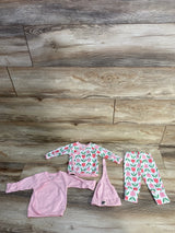 Monica + Andy 4pc Kimono Set Pink sz 0-3m