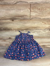 Old Navy Floral Sleeveless Ruffle Trim Dress Blue sz 18-24m