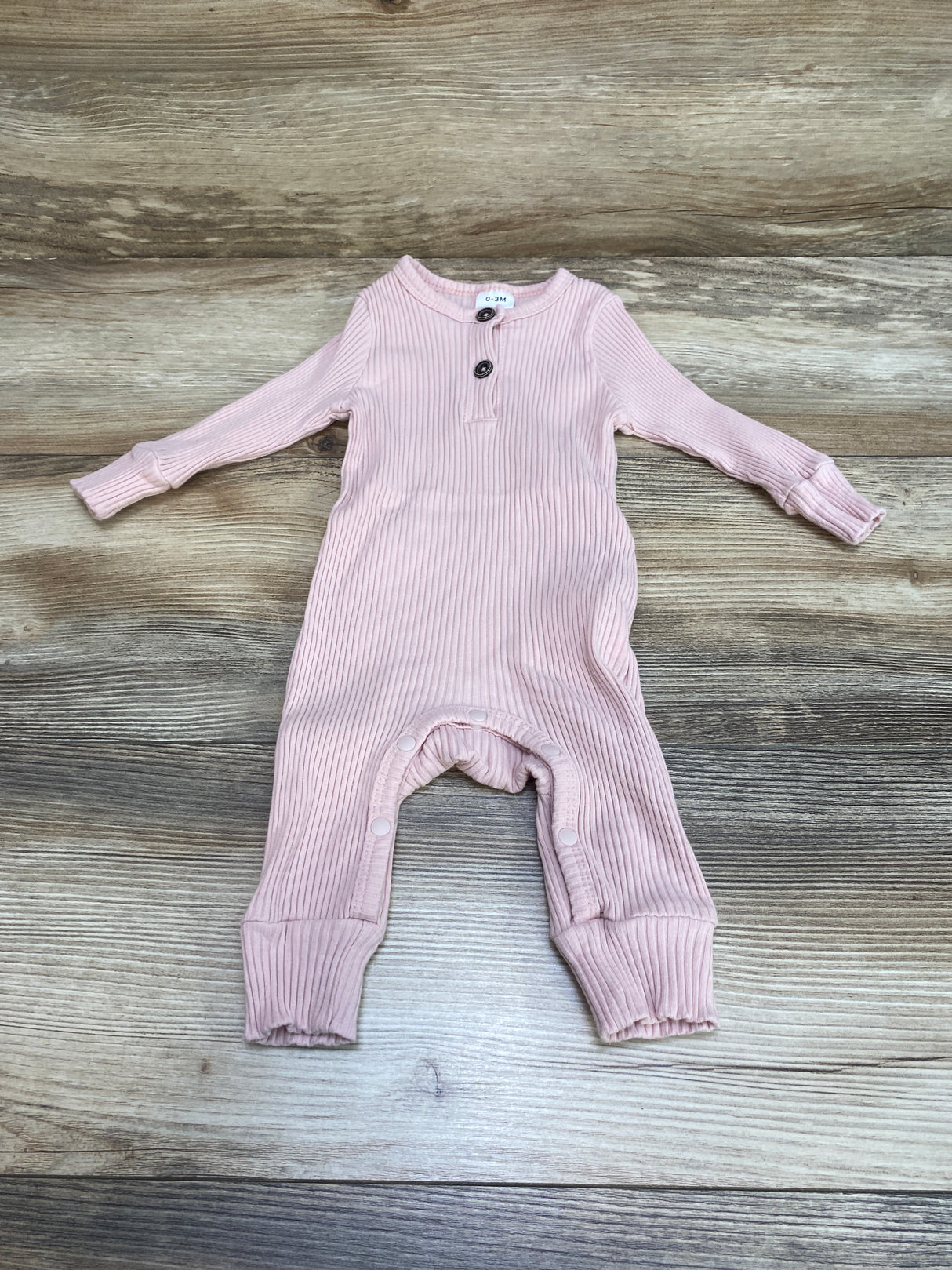 Ribbed Henley Coverall Pink sz 0-3m