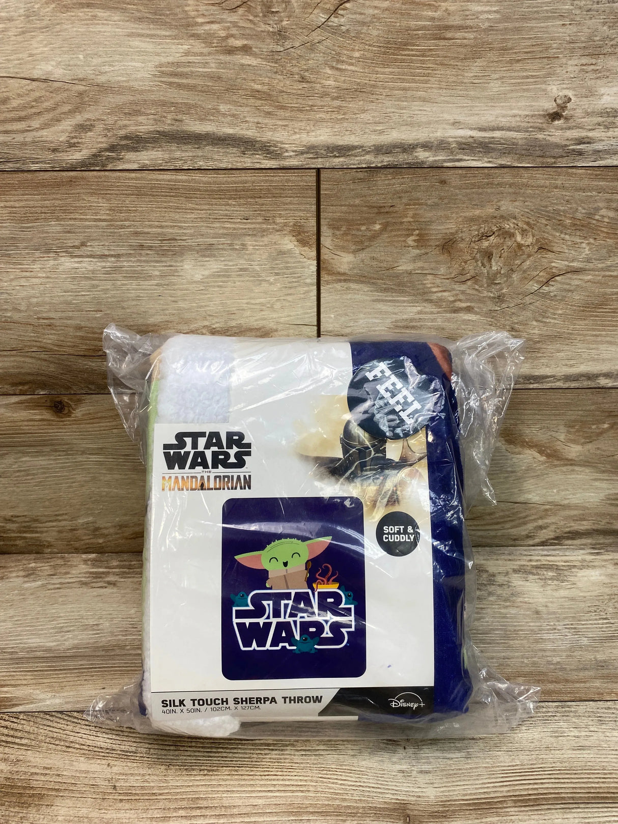 New Northwest Star Wars The Mandalorian Silk Touch Sherpa Throw Blanket Blue 40"x50"