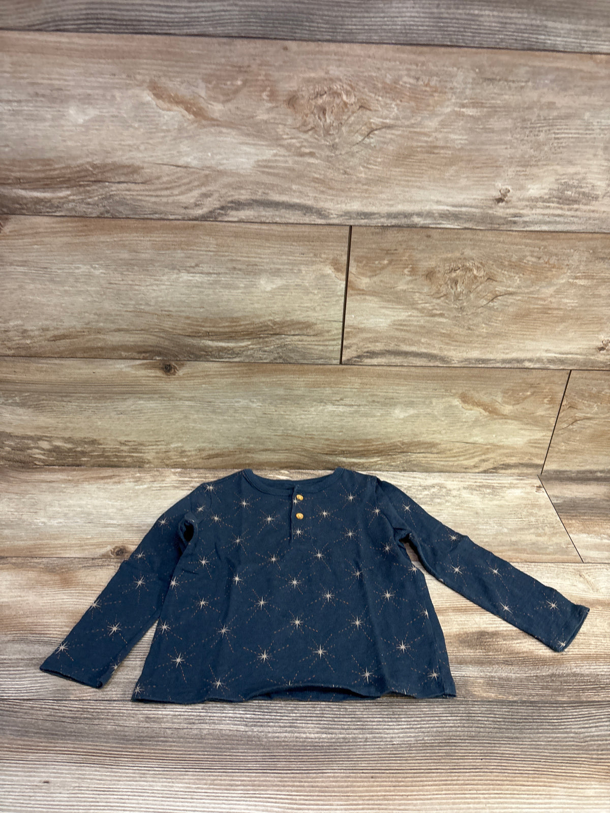 Little Co. Long Sleeve Henley Shirt Blue sz 3T