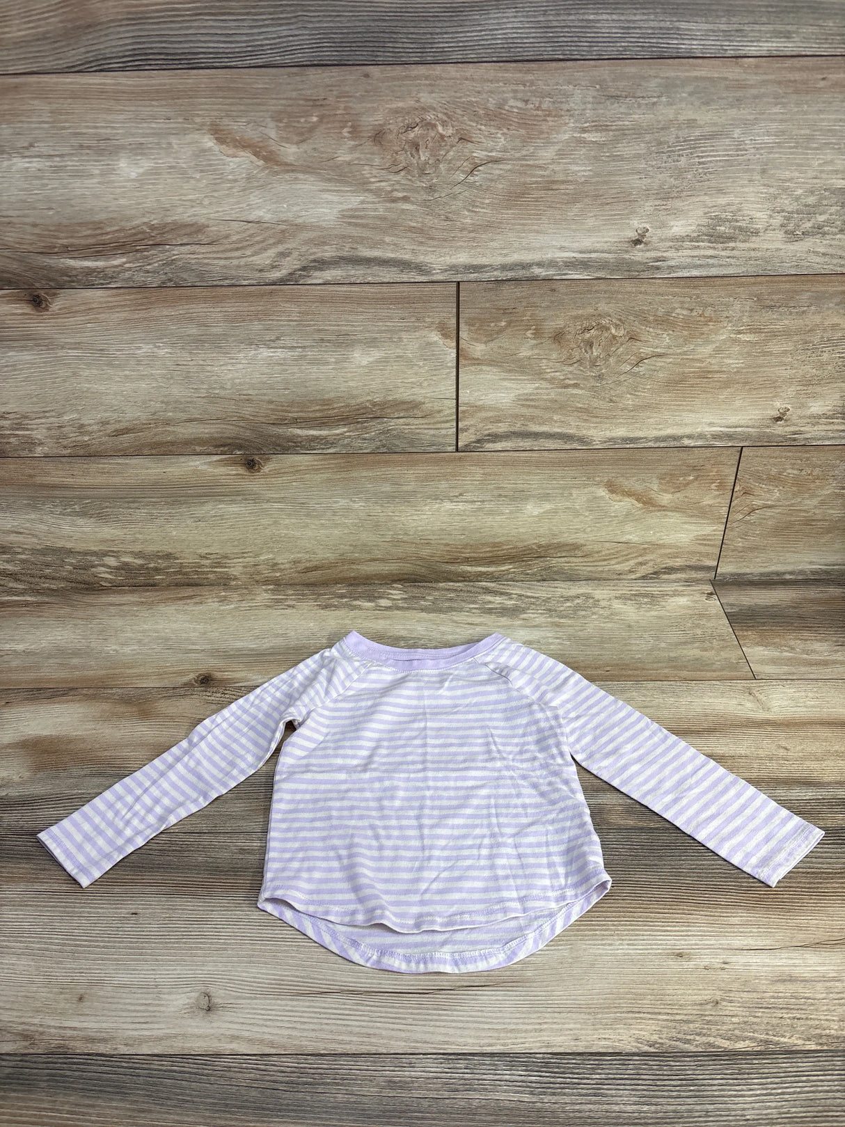 Cat & Jack Striped High Low Long Sleeve Shirt Lilac sz 3T