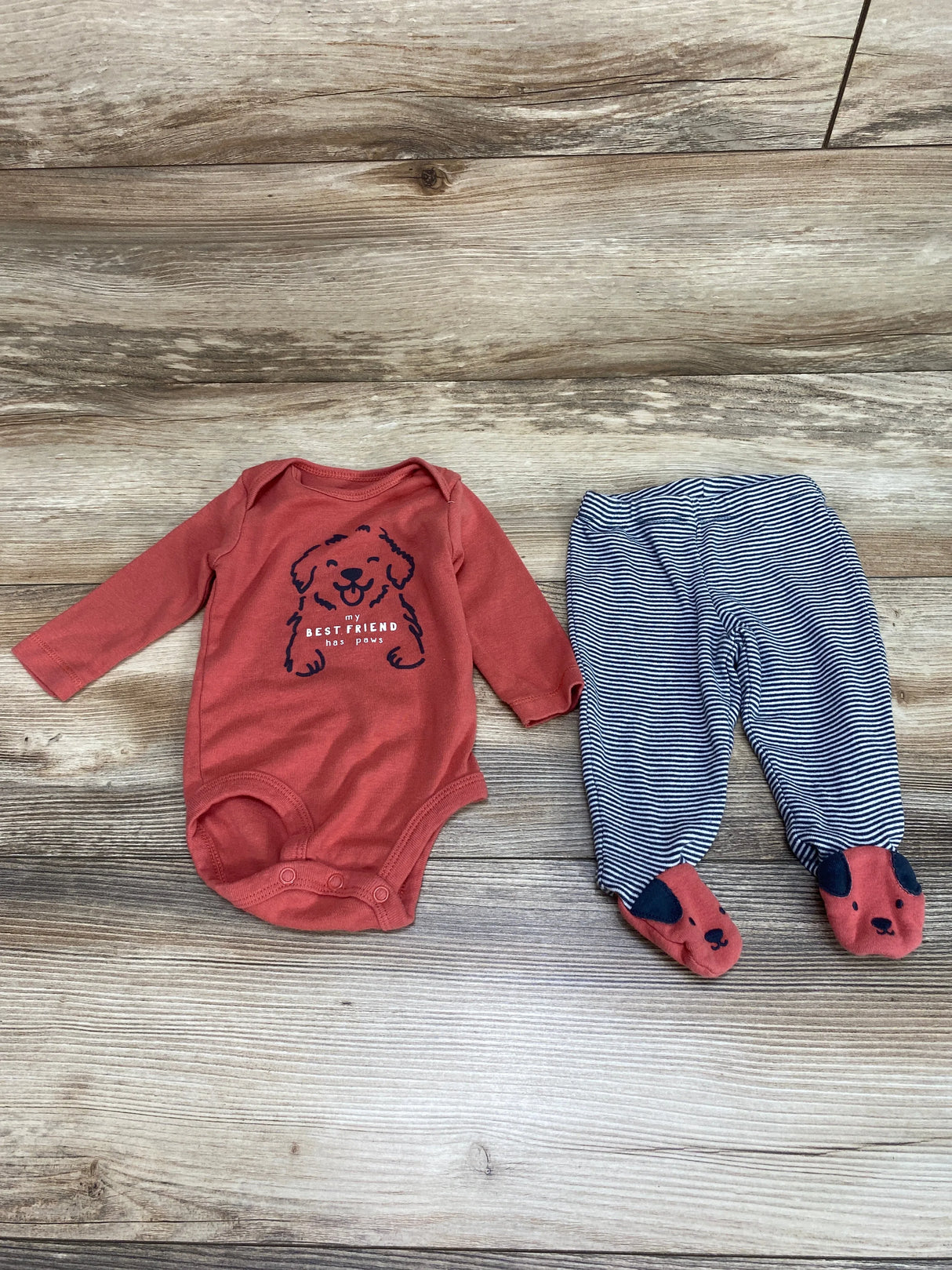 Carter's 2pc My Best Friend Bodysuit & Pants Red sz 3m