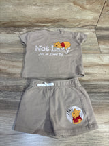 Disney Baby 2pc Winnie The Pooh Shirt & Shorts Set Beige sz 3-6m