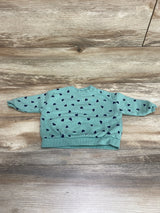 Cat & Jack Heart Print Sweatshirt Green sz 3-6m