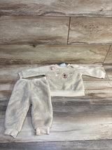 Pekkle 2pc Plush Sweatshirt & Pants Set Beige sz 9m