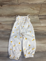 Old Navy Sleeveless Smocked Jumpsuit Ivory sz 18-24m