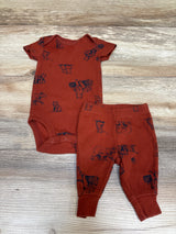 Carter's 2pc Ribbed Bodysuit & Pants Set Rust sz Newborn