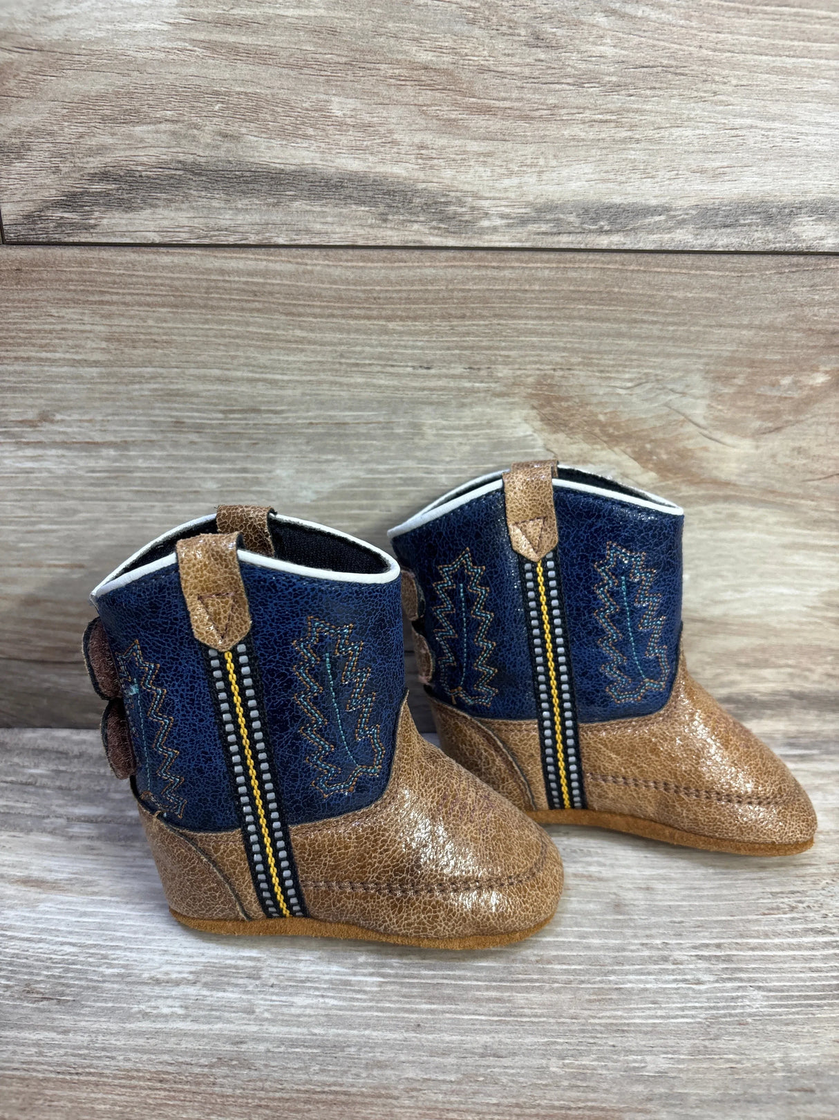 Boot Barn Old West Poppet Round Toe Boots Brown sz 3c