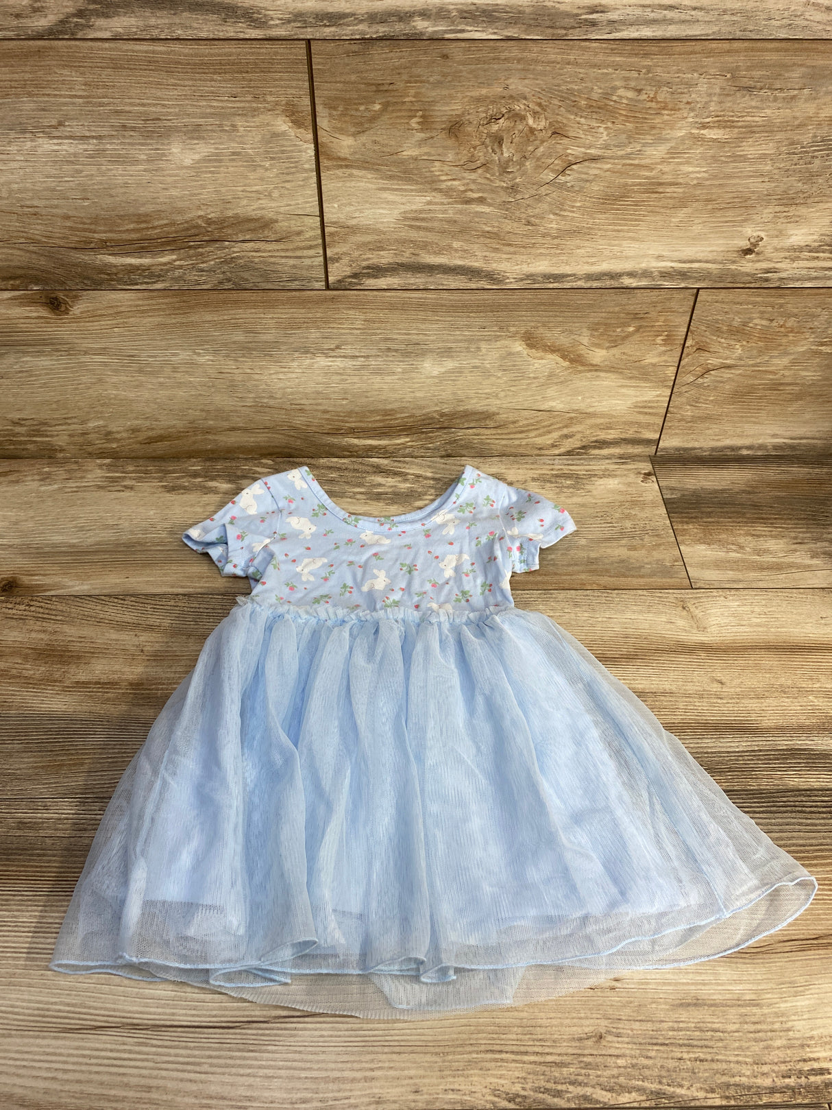 Cat & Jack Bunny Tulle Dress Blue sz 2T