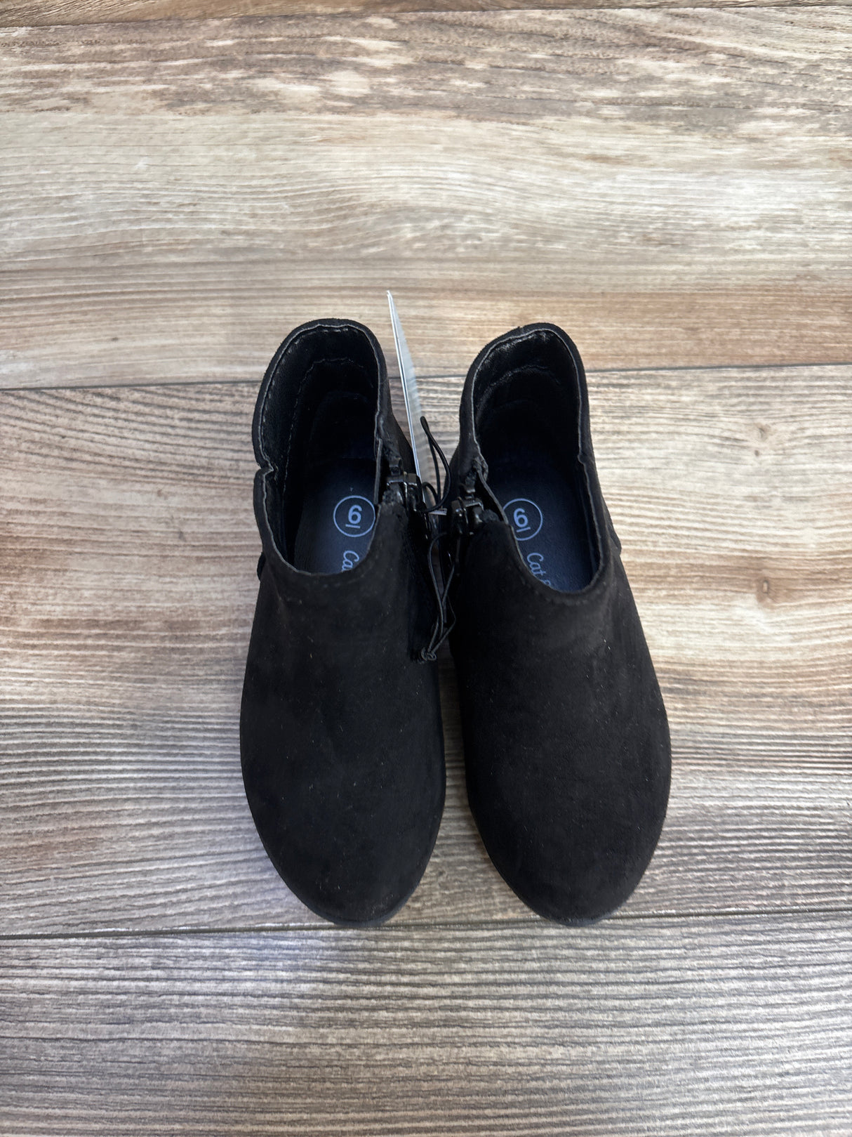 NEW Cat & Jack Penelope Zipper Booties Black sz 6c