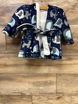 Whale Bath Robe Blue sz 0-9m