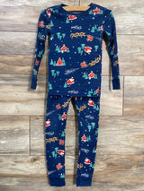 Old Navy 2pc Santa Pajama Set Navy sz 5T