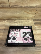 NEW Jordan 5pc Gift Box Set Pink sz 0-6m