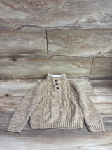 Little Lad Cable Knit Henley Sweater Tan sz 4T