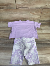 Smiley World 2pc Shirt & Leggings Set Purple sz 3T