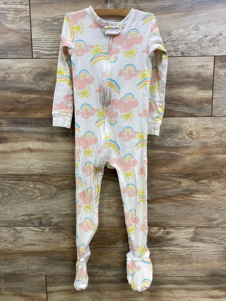 Just One You Rainbow Sleeper White sz 4T - Me n Mommy To Be