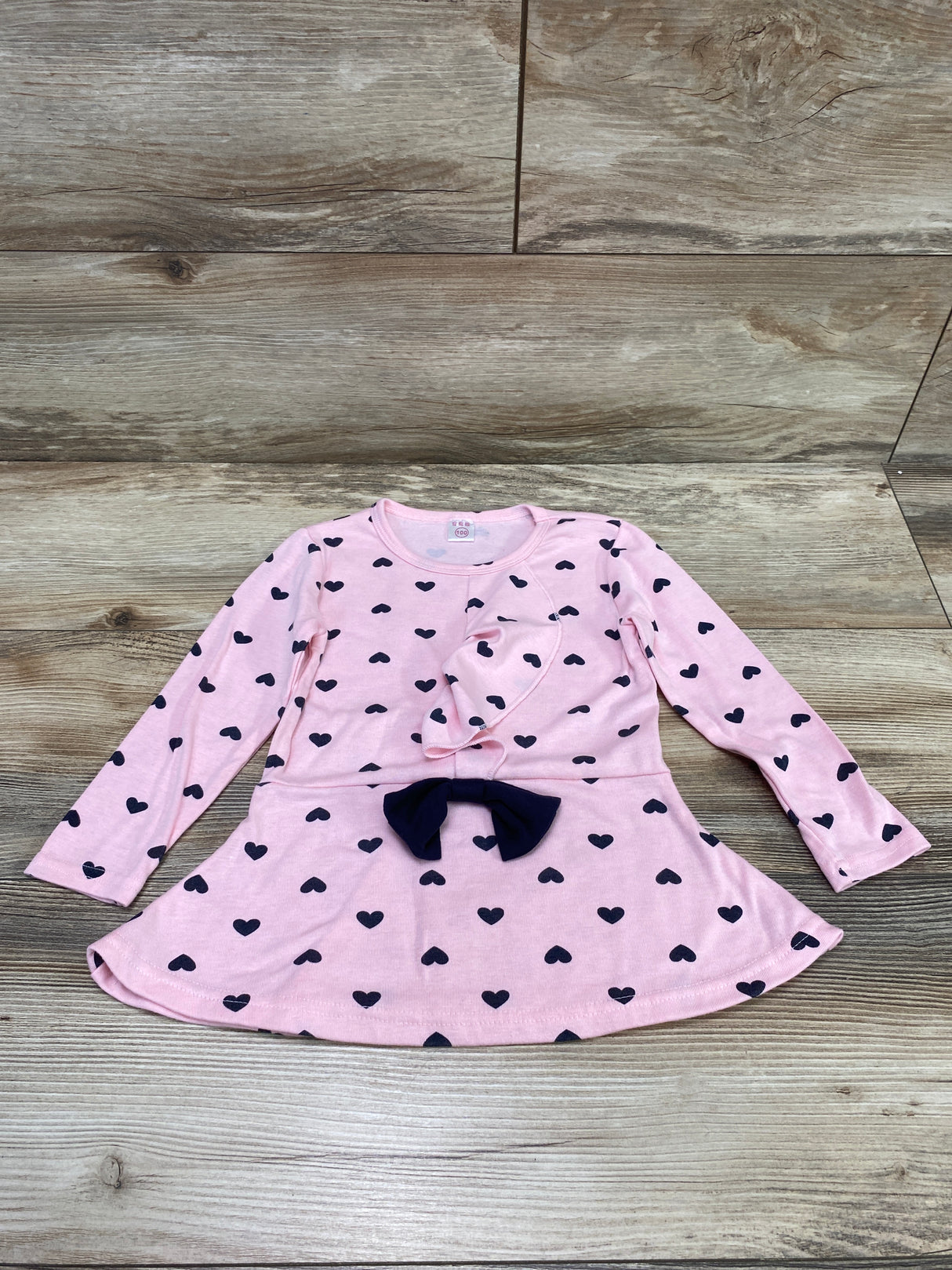 Heart Print Top Pink sz 2T