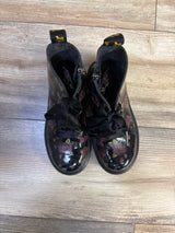 Dr. Marten 1460 Decayed Rose Lace Up Boots Black sz 12c