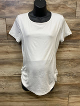 NEW Ficerd Maternity Nursing Shirt White sz Large - Me n Mommy To Be
