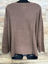 NWOT Gap Maternity V-Neck Sweater in Cozy Brown sz Large