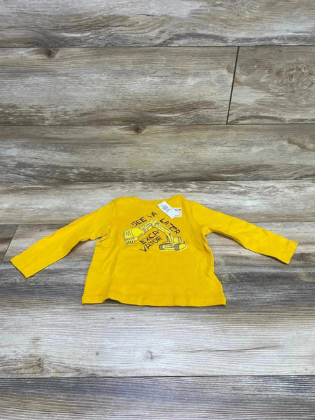 NEW Old Navy Yellow Excavator Print Shirt sz 18-24m - Me n Mommy To Be