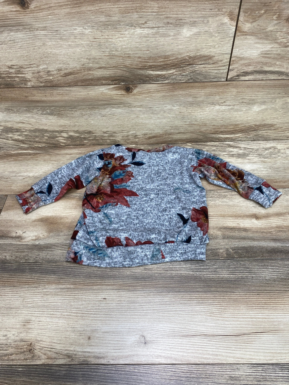 2lilbuggs Floral Shirt Grey sz 12-18m