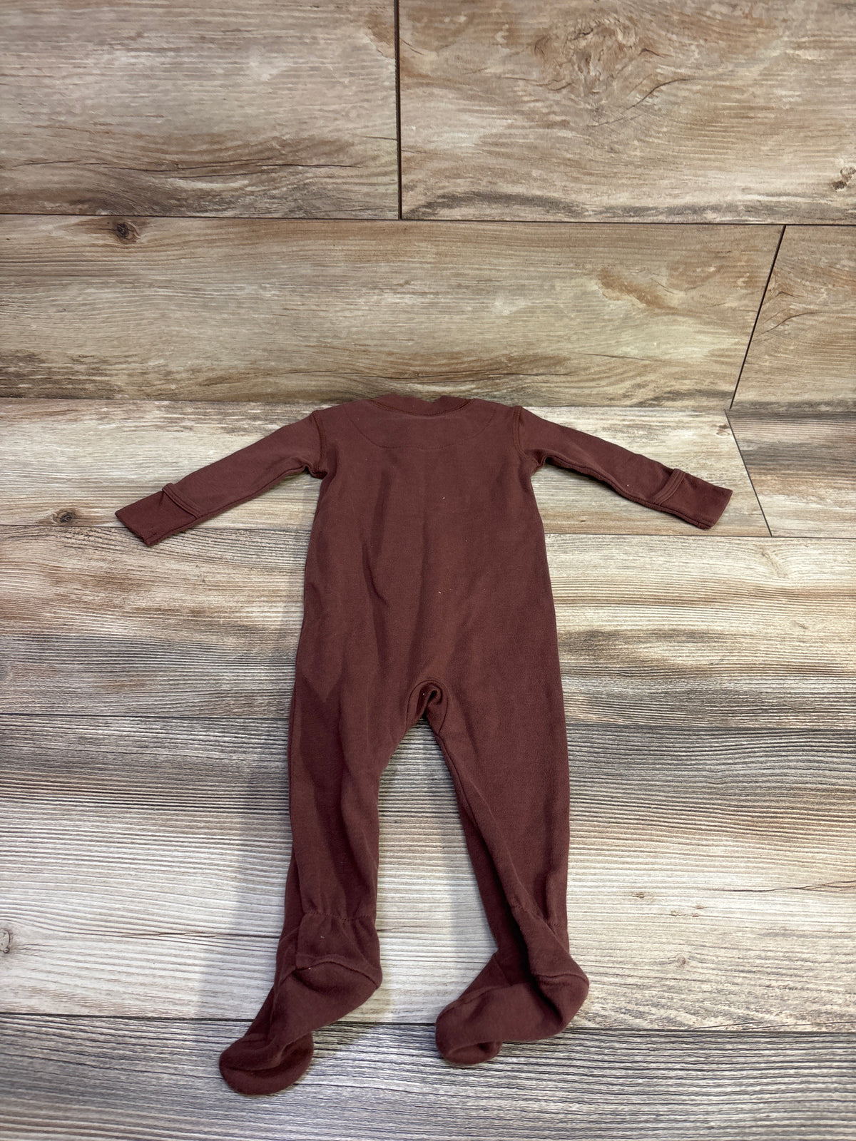 Quincy Mae Organic Zip Sleeper Brown sz 3-6m