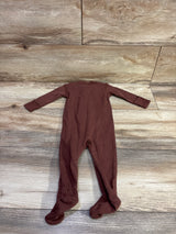 Quincy Mae Organic Zip Sleeper Brown sz 3-6m