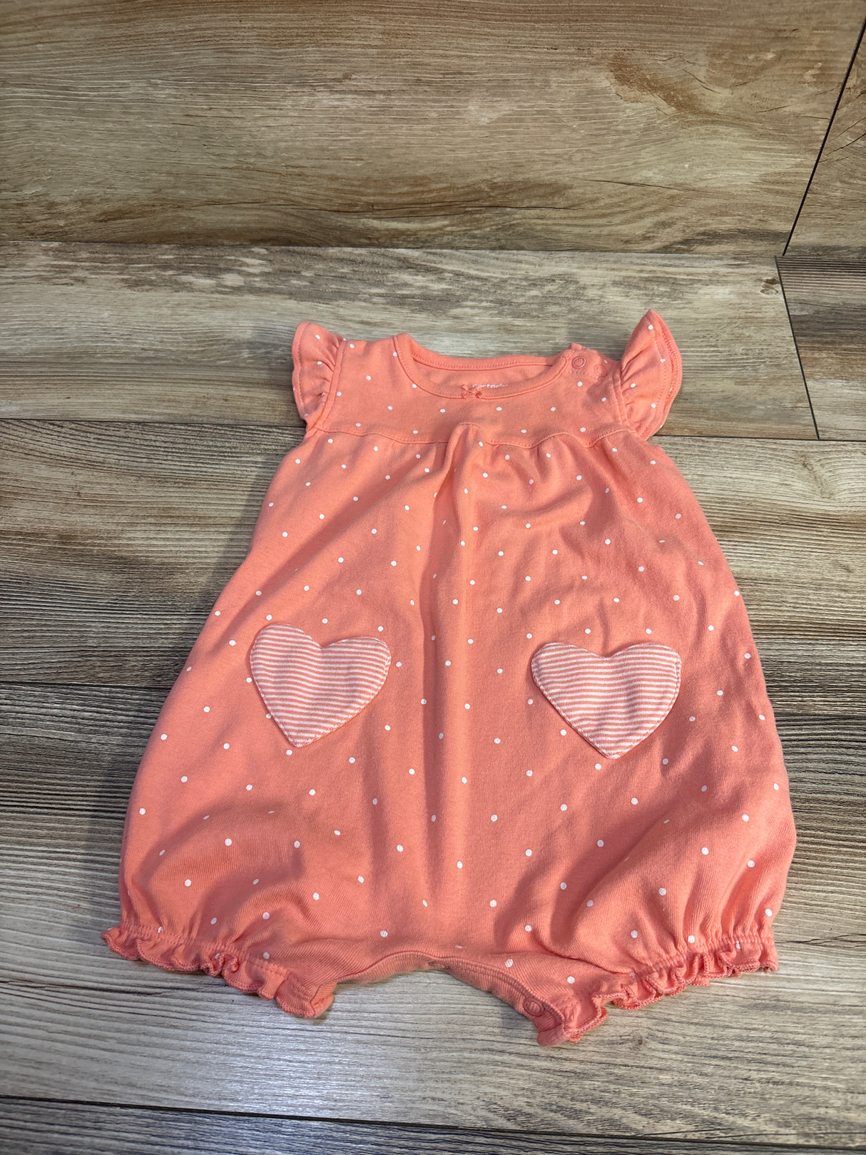 Carter's Polka Dot Shortie Romper Pink sz 12m