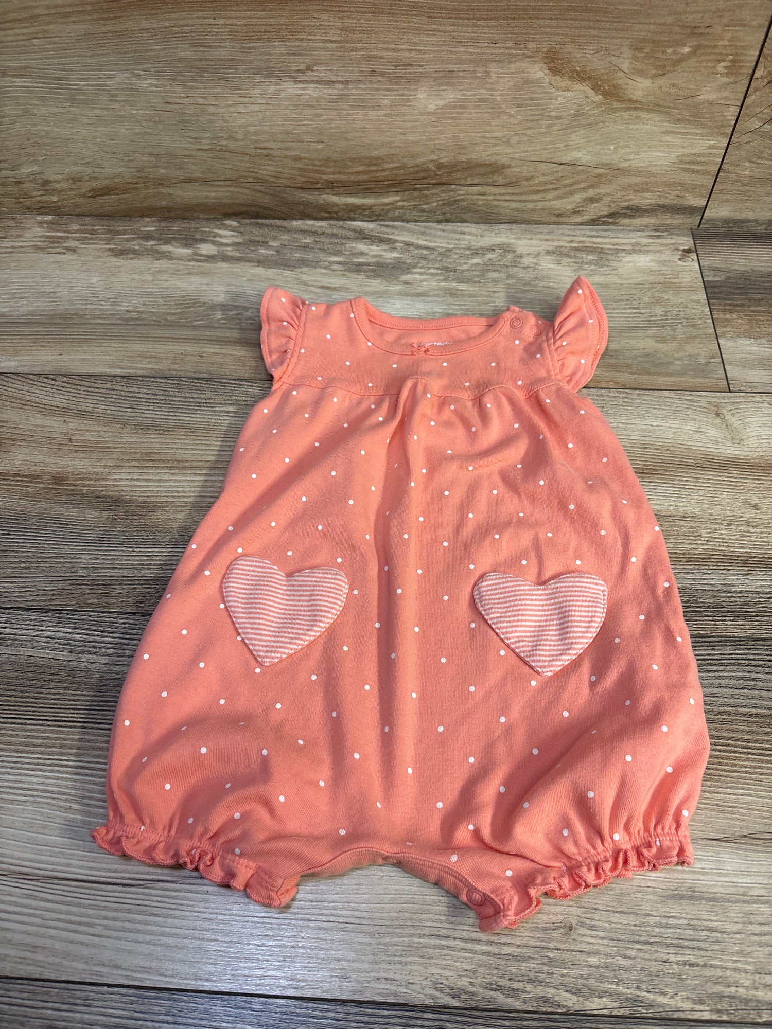 Carter's Polka Dot Shortie Romper Pink sz 12m