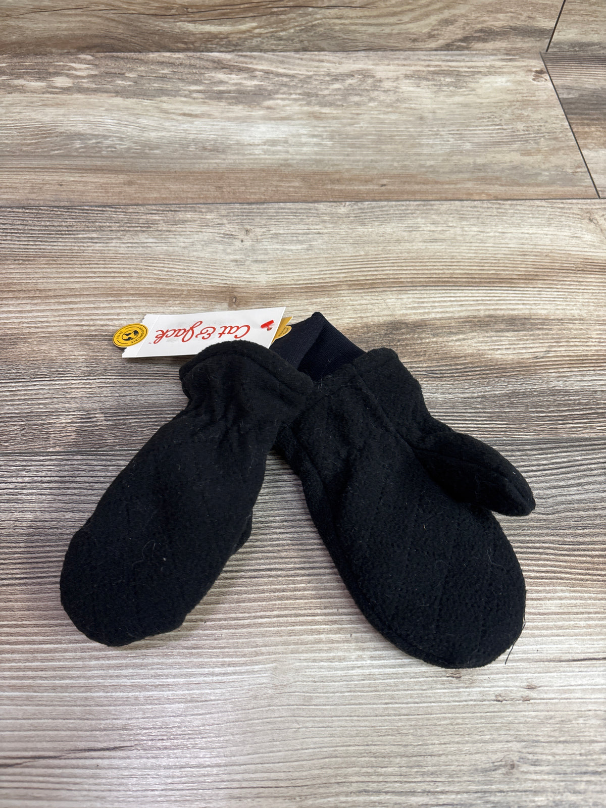 NEW Cat & Jack Quilted Fleece Mittens Black sz 2-5T