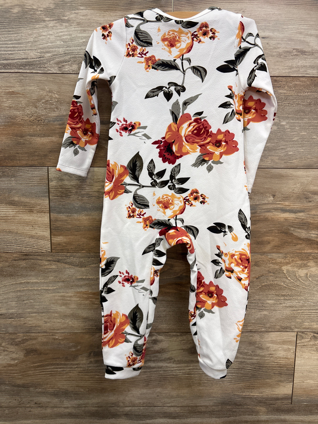 Shein Textured Floral Coverall White sz 2T