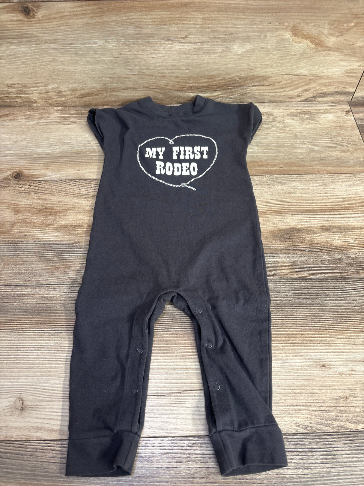 Cat & Jack Baby Girls' My First Rodeo Romper Grey sz 6-9m