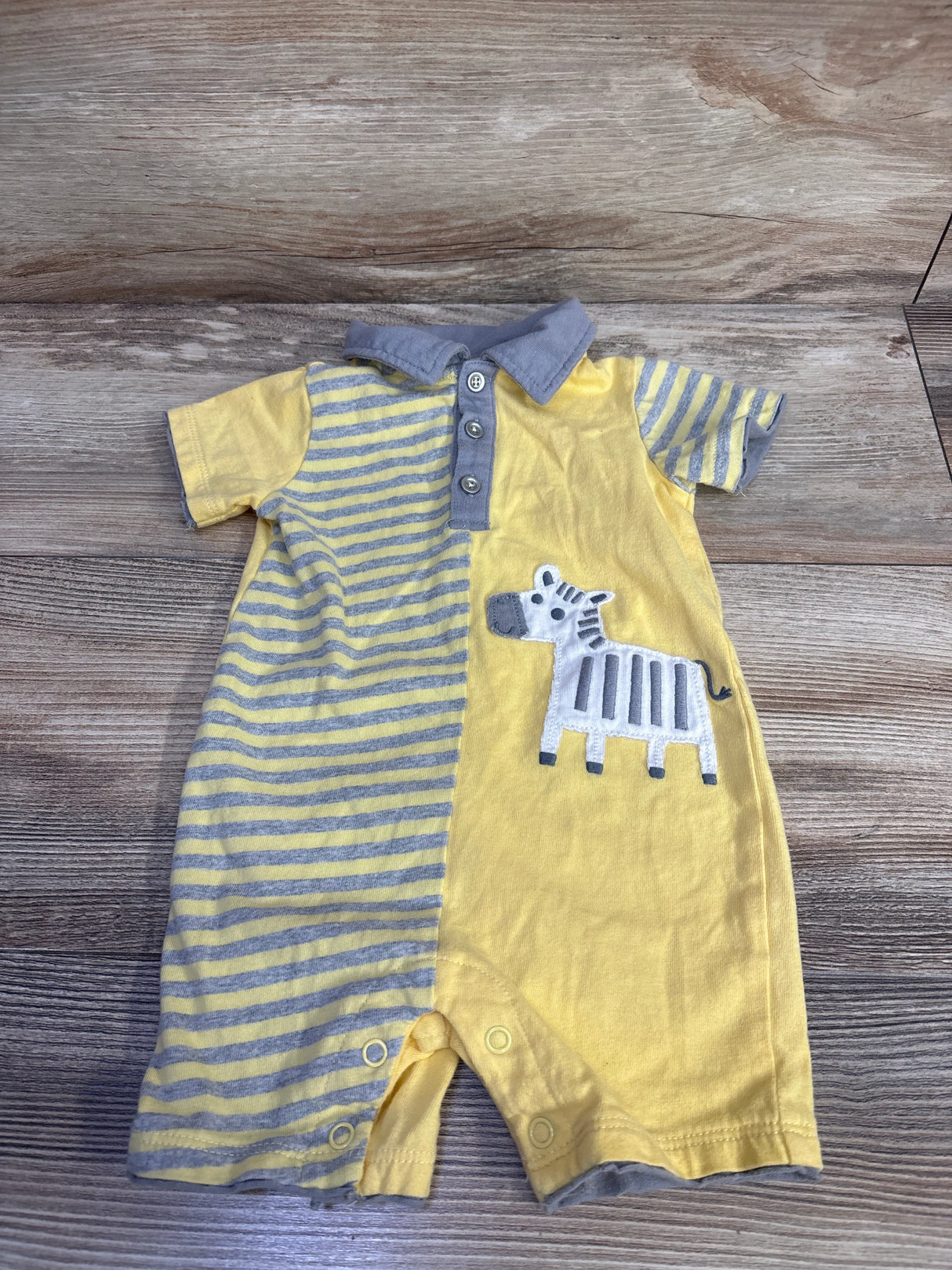 First Impressions Polo Shortie Romper Yellow sz 6-9m