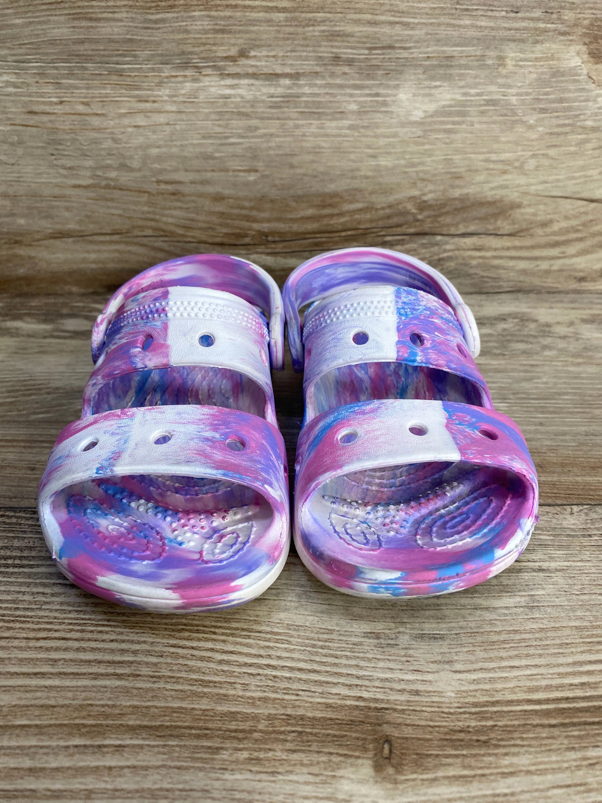 Crocs Marbled Tie Dye Sandals Purple sz 10c