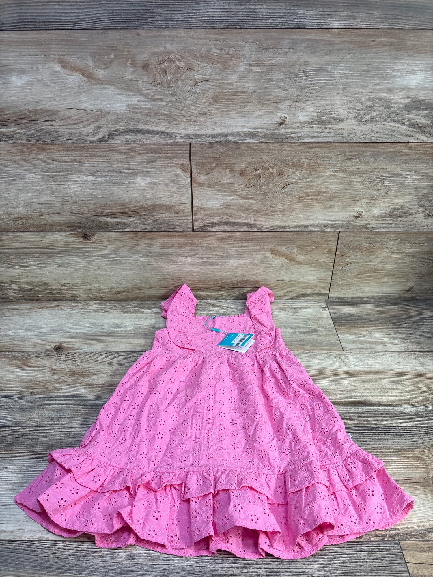 NEW Posh P. Eyelet Dress in Aurora Pink sz 5-6T