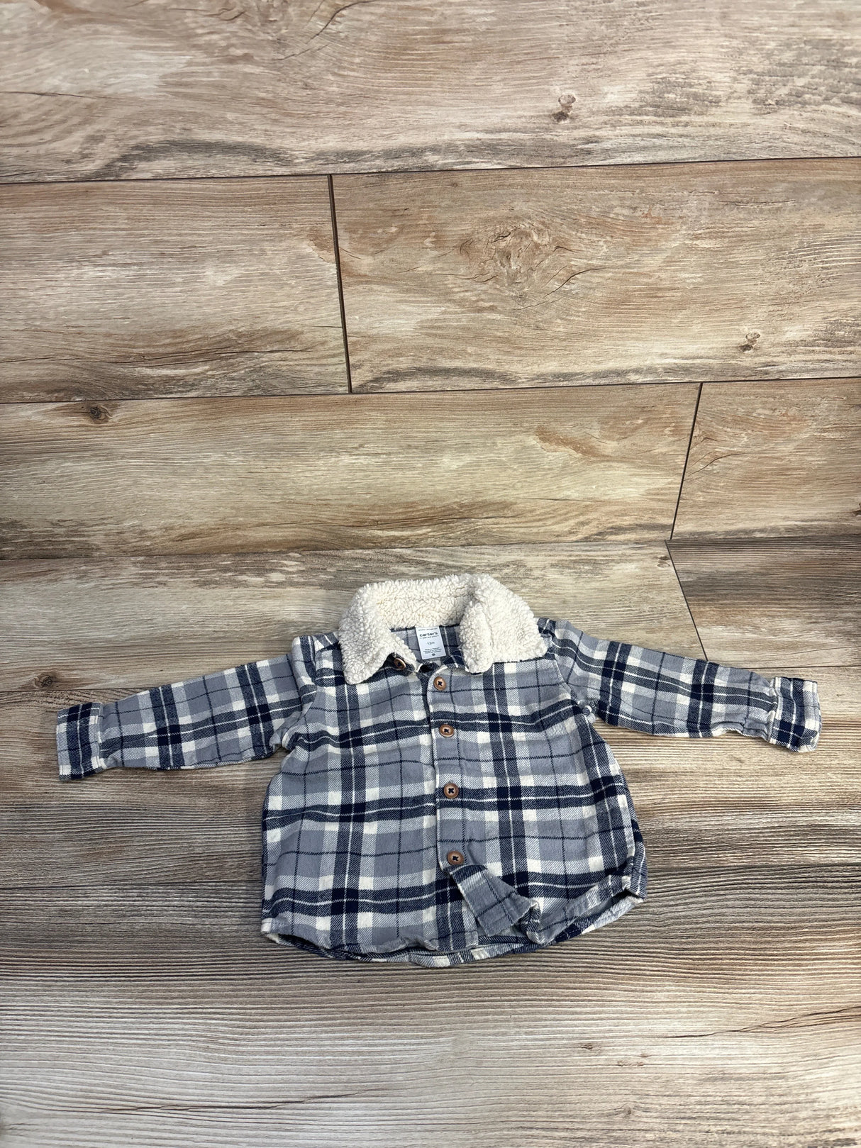 Just One You Flannel Jacket Blue sz 12m