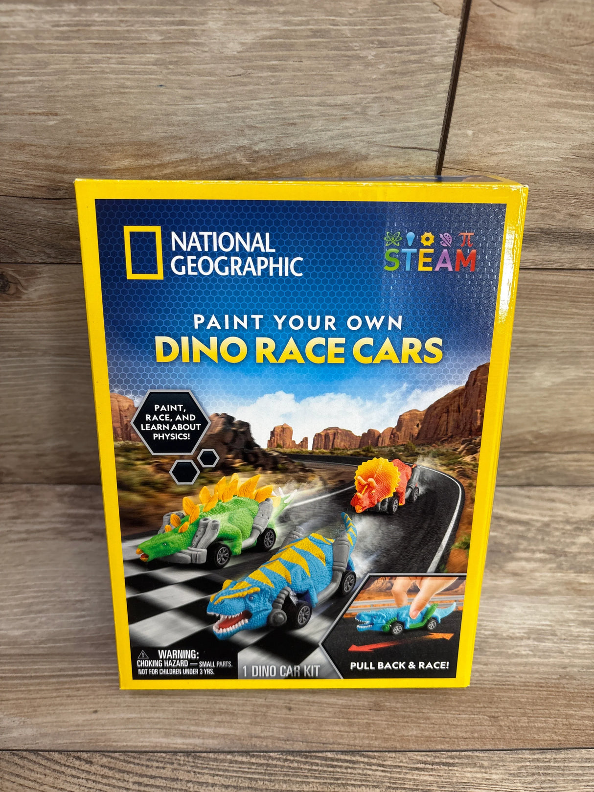 NEW National Geographic Paint Your Own Dino Race Cars