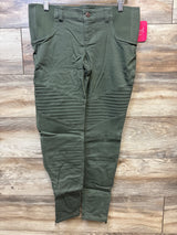 NEW Isabel Maternity Side Panel Utility Jeggings Olive Green sz 4/Small