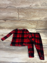 Cat & Jack 2pc Plaid Velour Pajama Set Red sz 18m